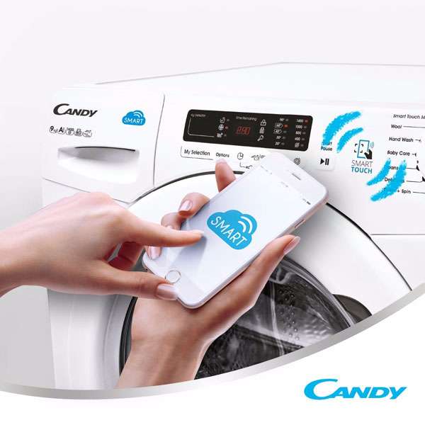 Máy giặt Candy với công nghệ Smart Touch, nâng tầm tiện ích giặt giũ