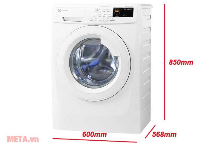 Kích thước máy giặt cửa trước 7kg Electrolux EWF80743 