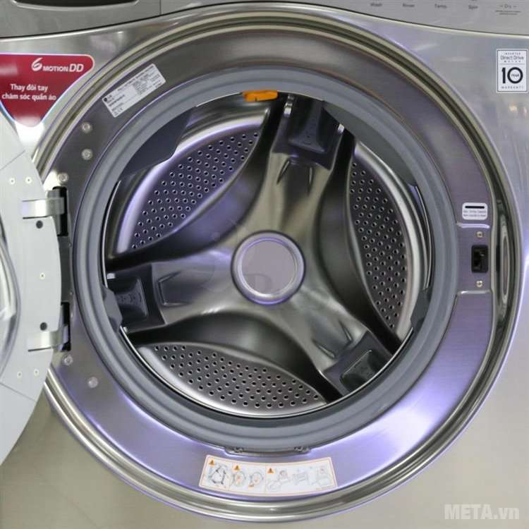 Lồng giặt của máy giặt LG WD-35600 được làm bằng chất liệu thép không gỉ 