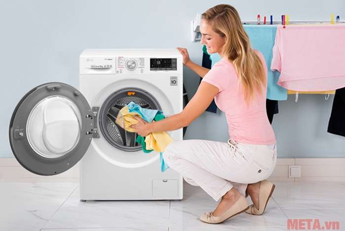 Máy giặt LG FC1409S2W có khối lượng giặt 9kg