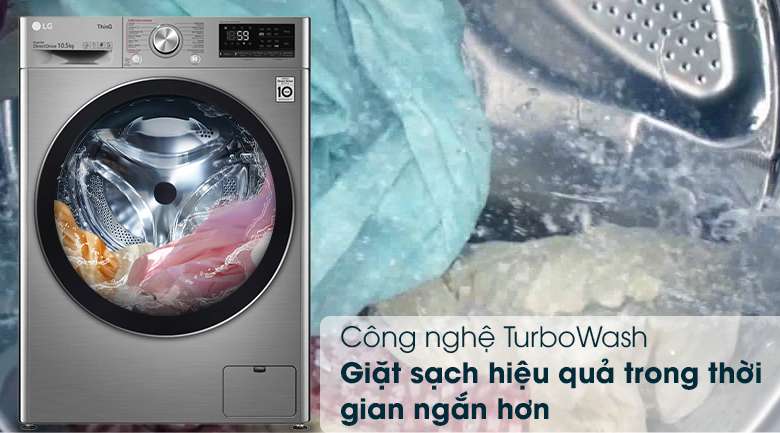 Máy giặt LG Inverter 10.5 kg FV1450S3V - Turbo Wash