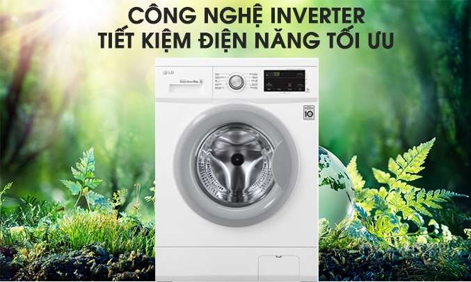 Máy giặt LG Inverter 8 Kg FM1208N6W tiết kiệm điện