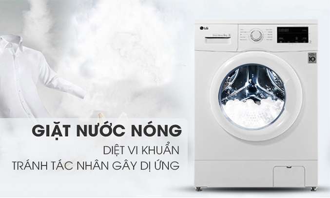 Máy giặt LG Inverter 8 Kg FM1208N6W diệt khuẩn