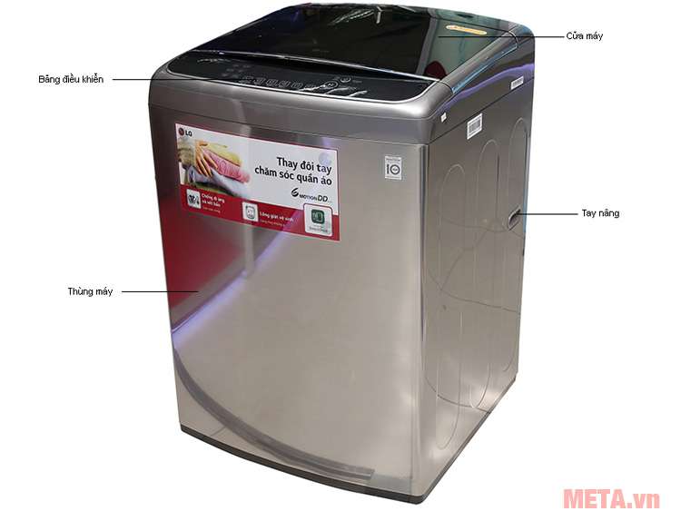 Cấu tạo của máy giặt gia đình LG WF-D2017HD 