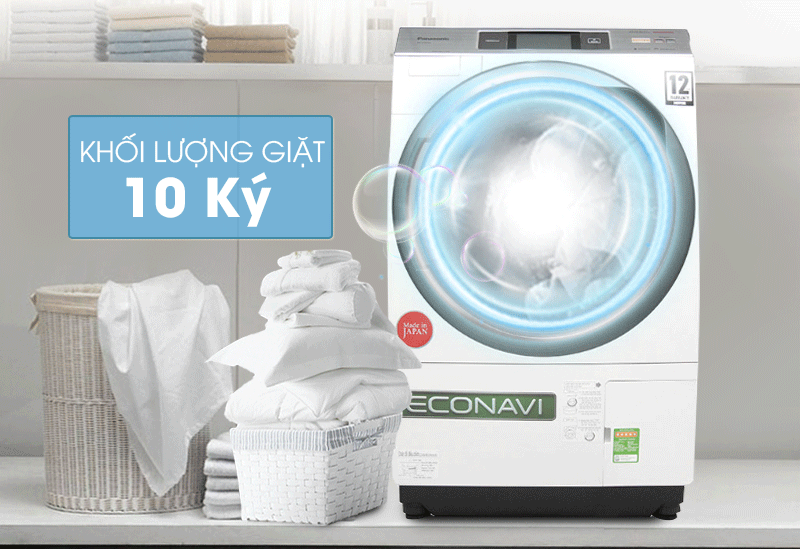 Máy giặt sấy Panasonic NA-VX93GLWVT có thiết kế đẳng cấp cùng lồng giặt Sazanami