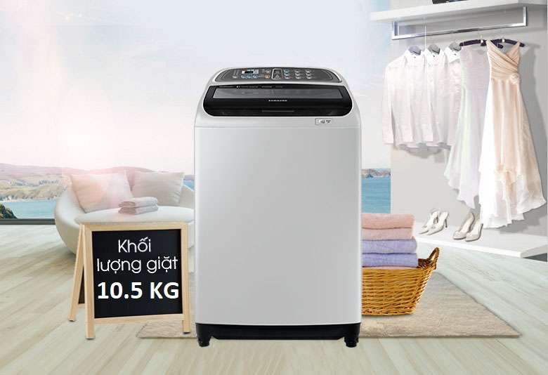 Khối lượng giặt 10.5 Kg - Máy giặt Samsung Inverter 10.5 kg WA10J5750SG/SV