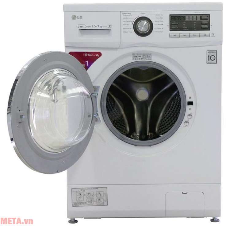 Máy giặt sấy LG WD-18600 với thiết kế cửa trước tiện dụng 