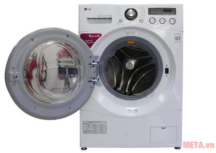  Máy giặt cửa trước LG WD - 20600 với màu trắng tao nhã 