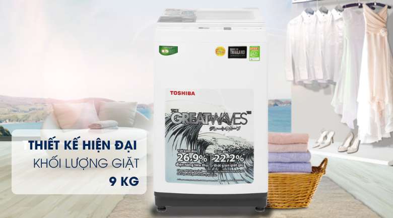 Máy giặt Toshiba 9 kg AW-K1000FV(WW) thiết kế