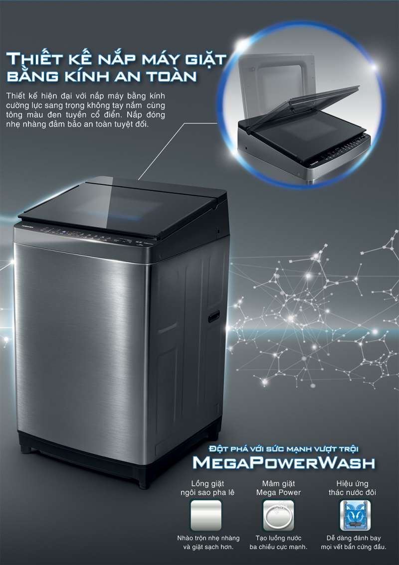 Máy giặt Toshiba Inverter 14 kg AW-DUG1500WV KK
