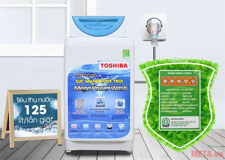 Máy giặt Toshiba AW-E920LV  tiết kiệm điện với công nghệ Inverter