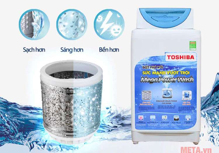 Lồng giặt của máy giặt Toshiba AW-E920LV  có khả năng kháng khuẩn cao