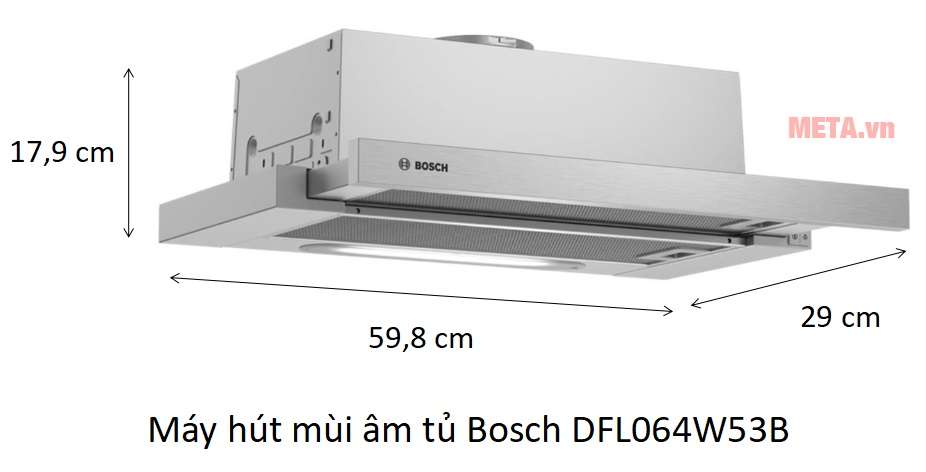 Máy hút mùi âm tủ Bosch DFL064W53B