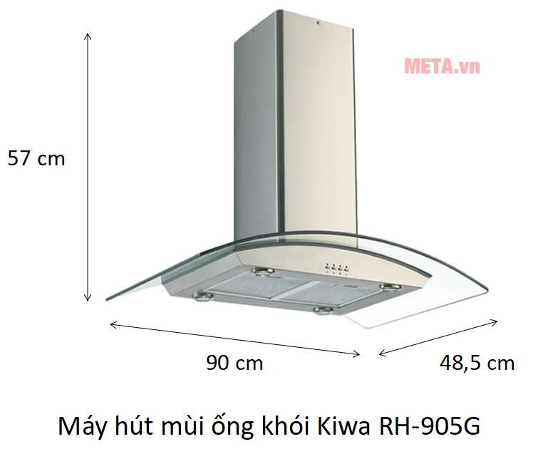Máy hút mùi ống khói Kiwa RH-905G