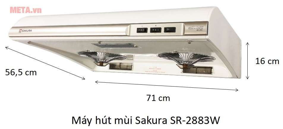 Máy hút mùi Sakura SR-2883W
