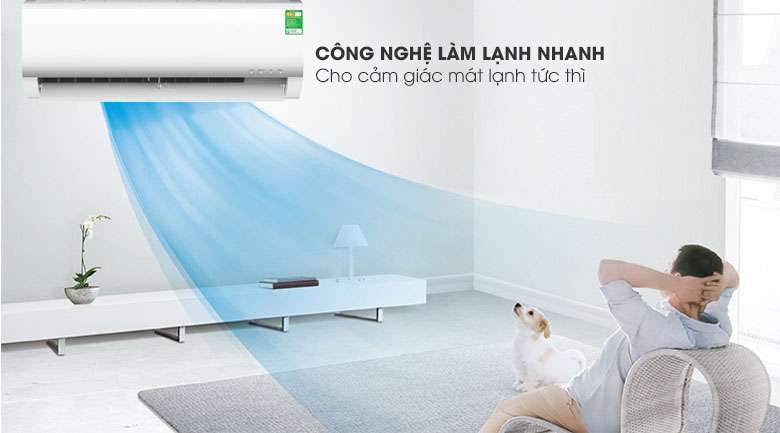 Làm lạnh nhanh - Máy lạnh Midea Inverter 1.5 HP MSAF-13CRDN8