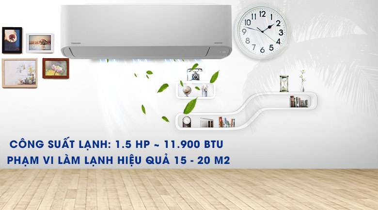 Máy lạnh Toshiba 1.5 HP RAS-H13C1KCVG-V