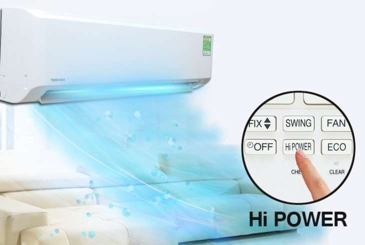 Làm lạnh nhanh HI Power - Máy lạnh Toshiba Inverter 1.5 HP RAS-H13FKCVG-V