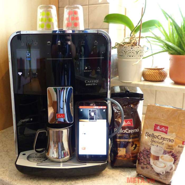 Máy pha cà phê Melitta Barista TS Smart có khả năng kết nối bluetooth