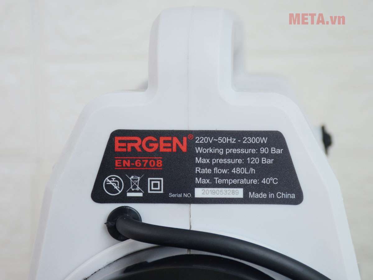 Máy rửa xe Ergen EN-6708 - Máy rửa xe mini tự hút nước