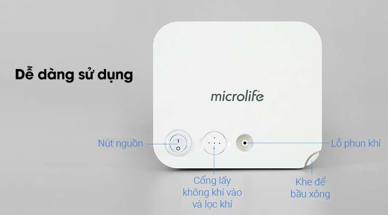 Dễ dùng - Máy xông mũi họng Microlife NEB200