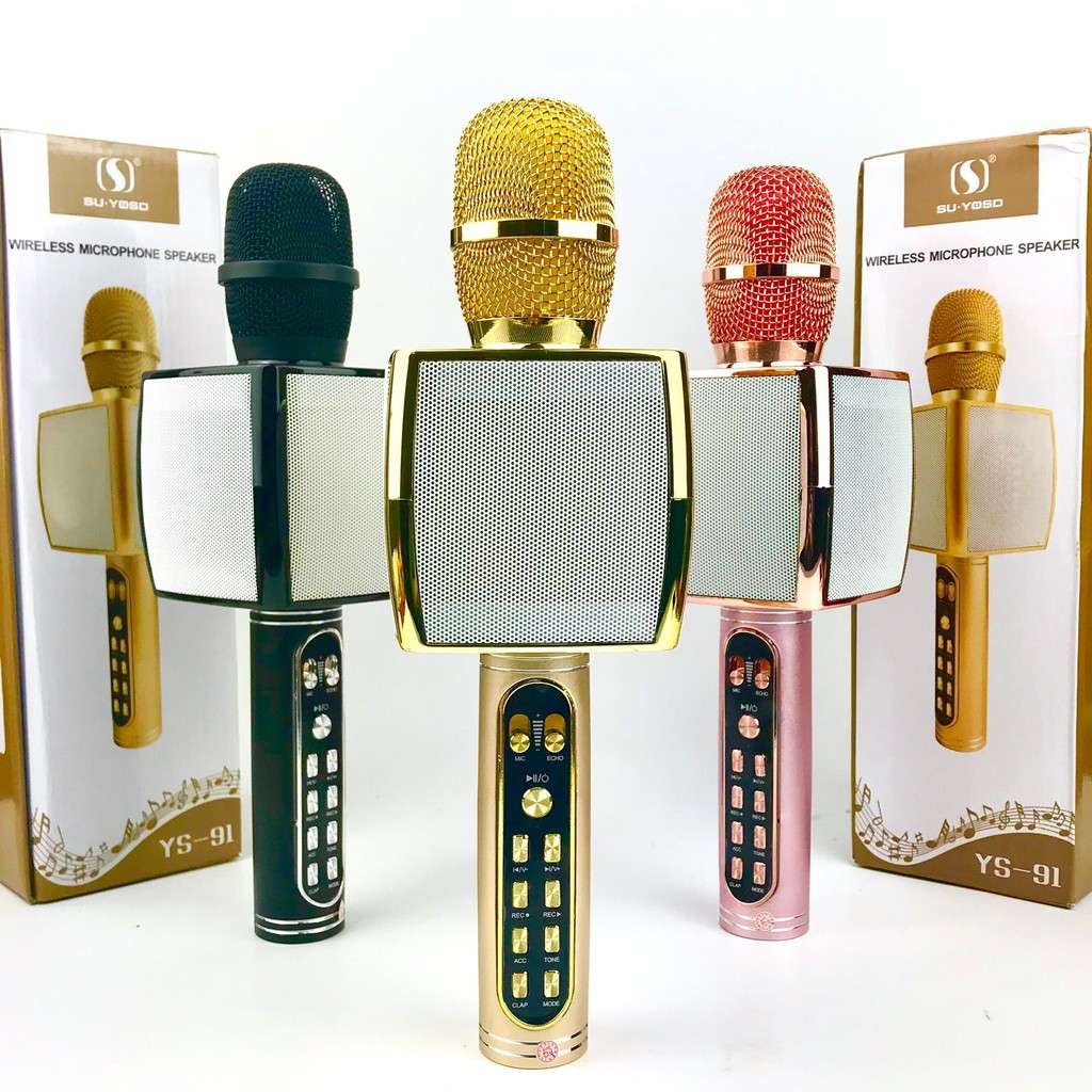 Micro karaoke bluetooth kèm loa Bass GUTEK YS91