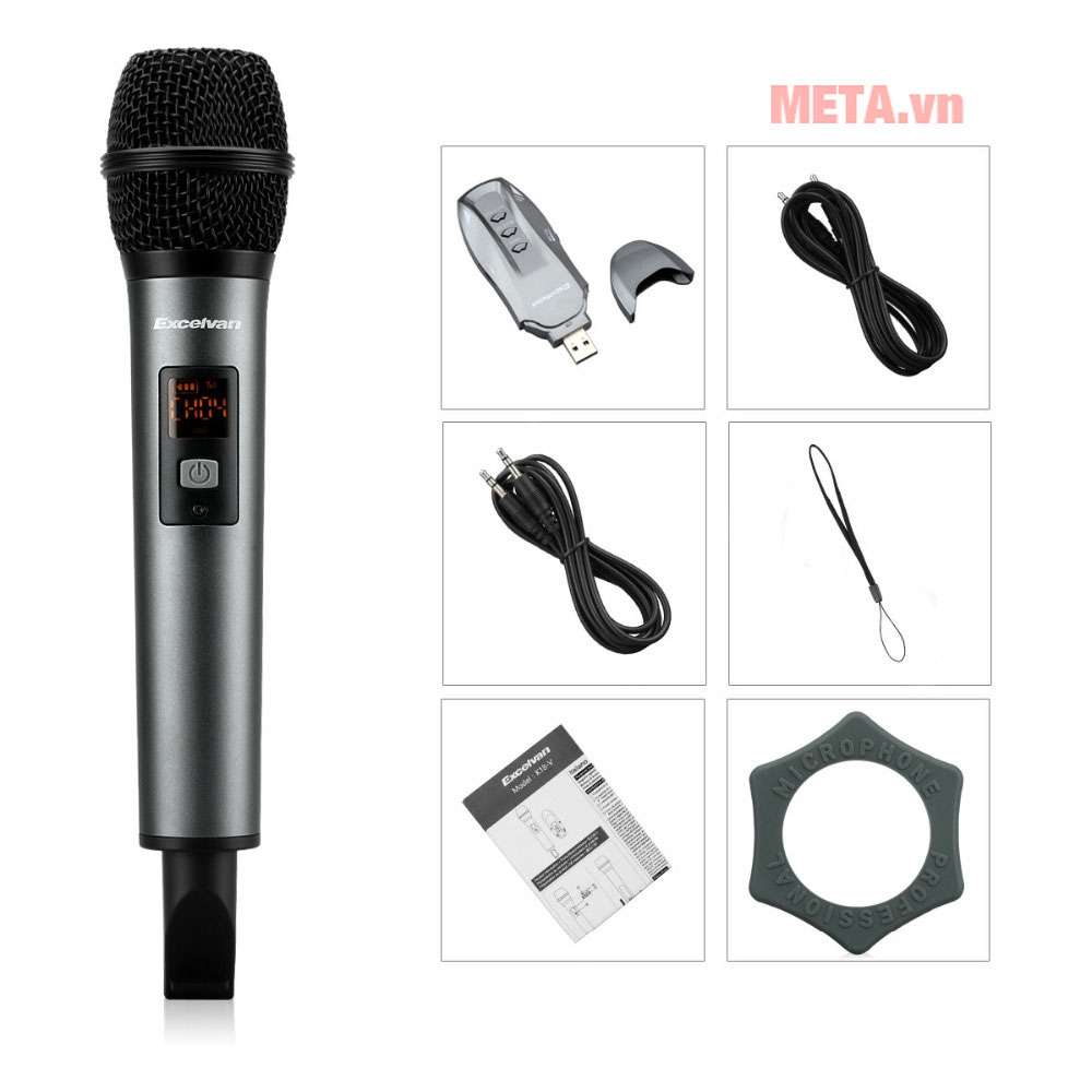 Mic đi kèm nhiều phụ kiện để kết nối với các thiết bị khác