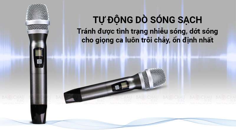 Micro không dây BIK BJ-U100 có khả năng dò sóng sạch chuẩn xác