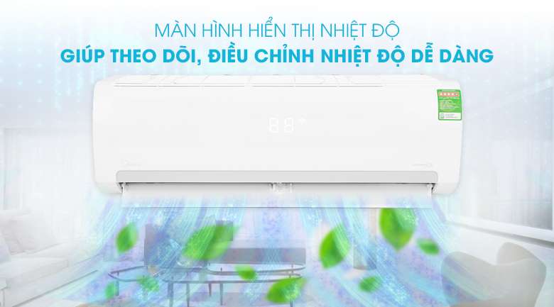 Máy lạnh Midea Inverter 1.5 HP MSMAIII-13CRDN1 - Màn hình LED hiển thị nhiệt độ