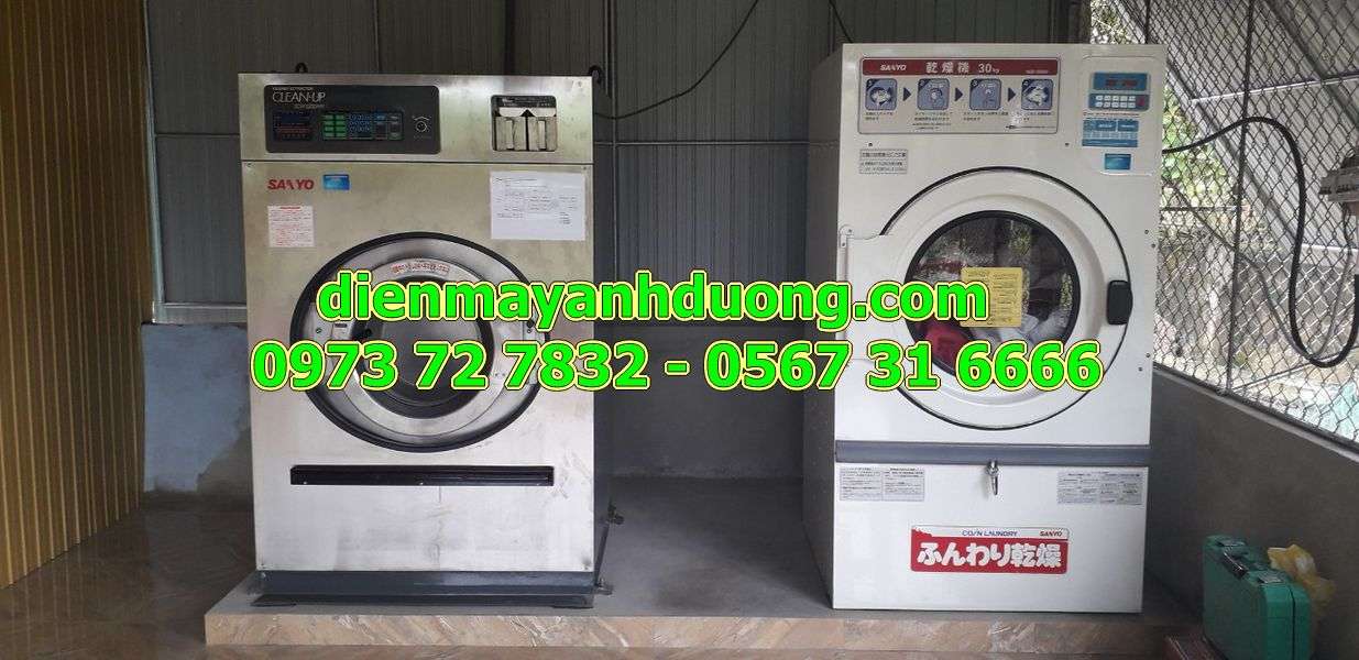 Mô hình máy giặt công nghiệp Sanyo 22kg 