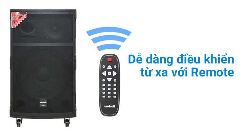 Loa kéo Karaoke Mobell K1501 800W - remote