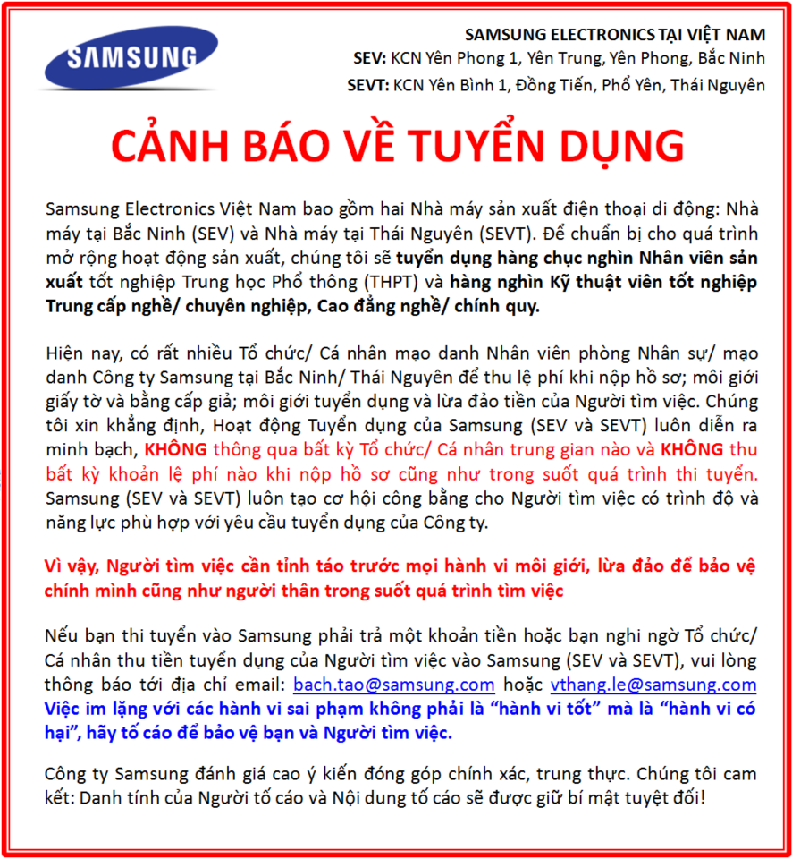 Samsung bắc ninh có bao nhiêu công nhân? - Ngolongnd.net