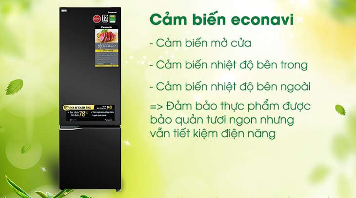 Đánh giá chi tiết tủ lạnh Panasonic NR-BC360QKVN - Econavi