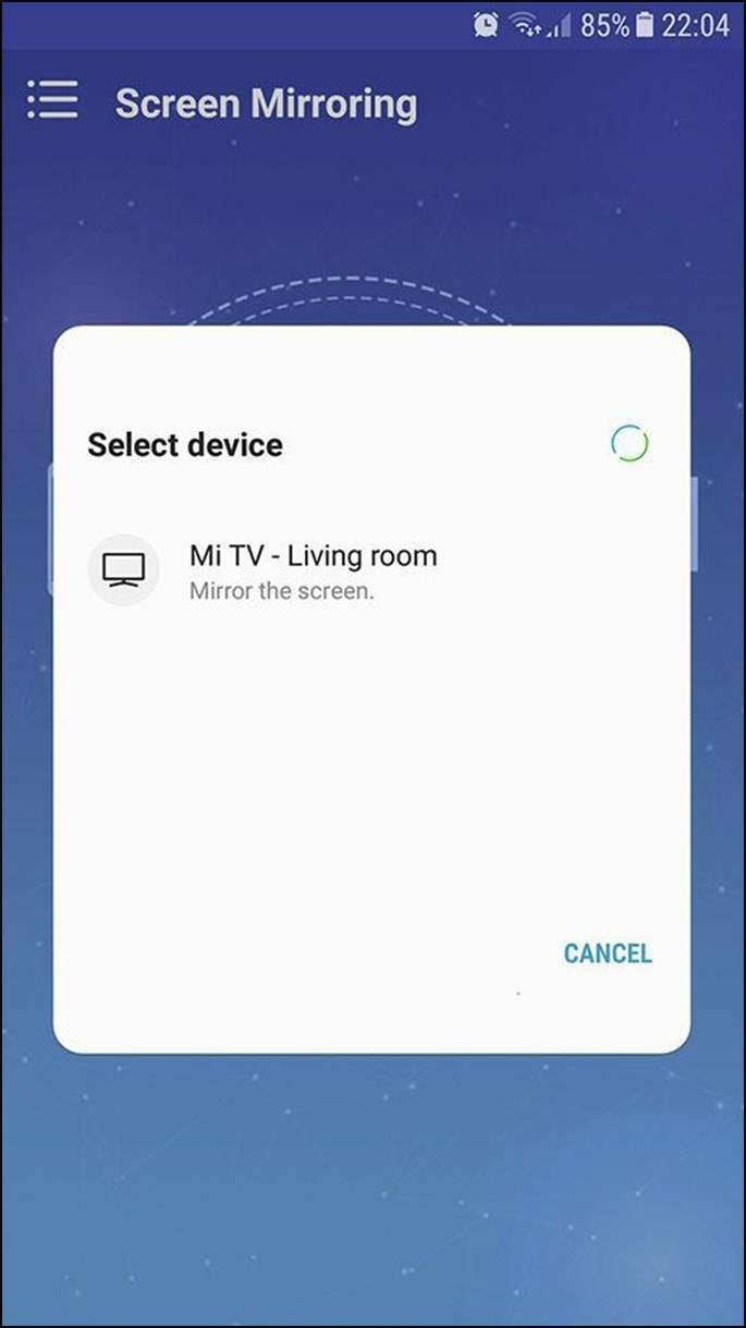 Kết nối điều khiển tivi cùng Screen Mirroring 