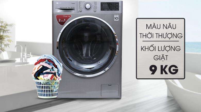 Máy giặt 9 Kg LG FC1409D4E, Inverter, có sấy 5 Kg