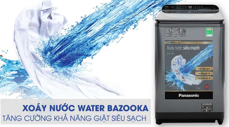 Máy giặt Panasonic Inverter 10.5 Kg NA-FD10AR1BV - Xoáy nước water bazooka