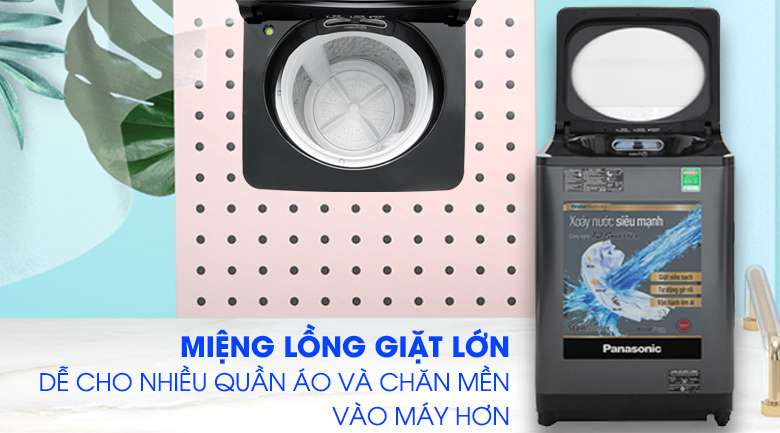 Máy giặt Panasonic Inverter 10.5 Kg NA-FD10AR1BV-Giặt được nhiều quần áo trong lồng giặt lớn
