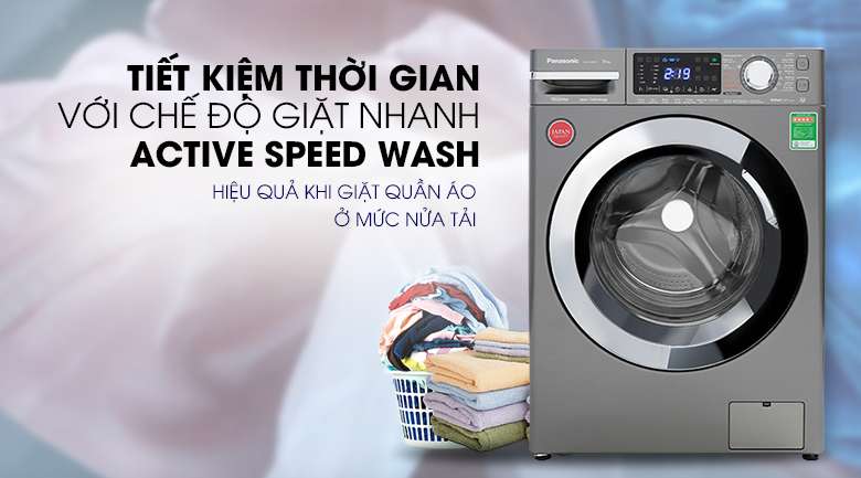 Máy giặt Panasonic Inverter 10 Kg NA-V10FX1LVT - Actvie speed wash