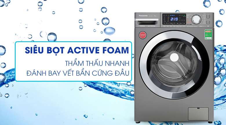 Máy giặt Panasonic Inverter 10 Kg NA-V10FX1LVT - Active Foam
