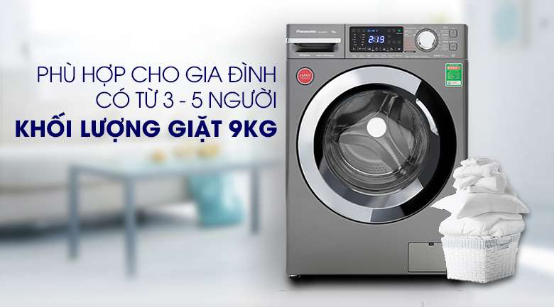 Máy giặt Panasonic Inverter 9 Kg NA-V90FX1LVT - Khối lượng