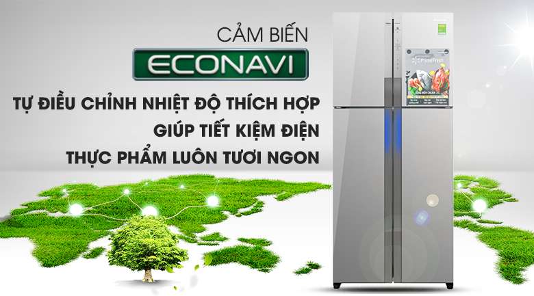 Cảm biến Econavi - Tủ lạnh Panasonic Inverter 550 lít NR-DZ600MBVN