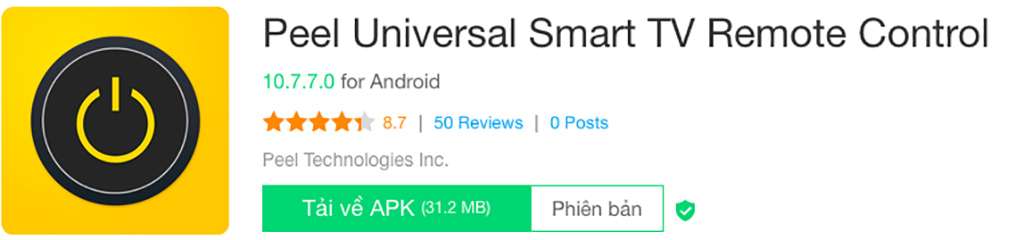 phần mềm bật điều hòa cho Android - Peel Smart Remote