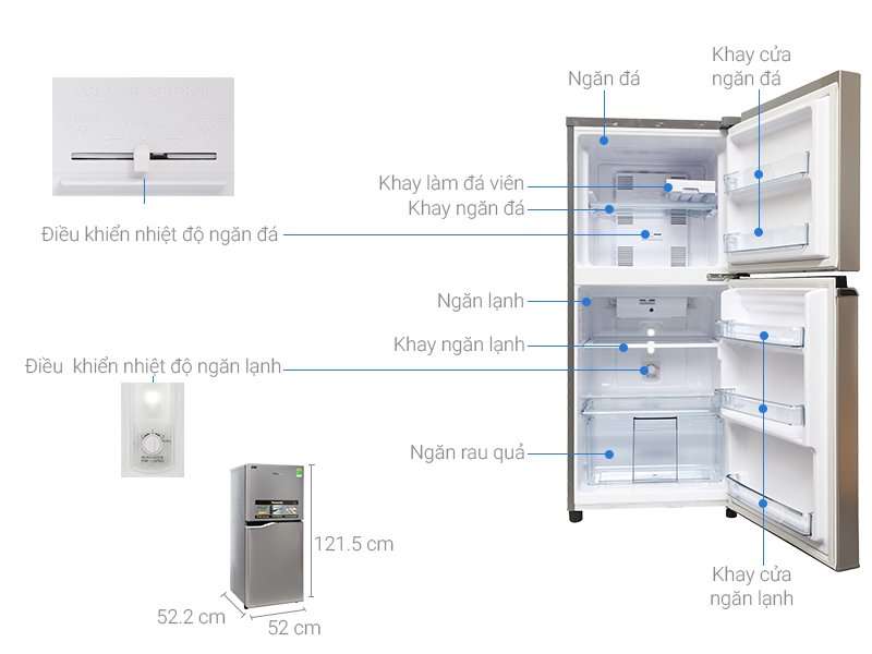 ThÃ´ng sá»‘ ká»¹ thuáº­t Tá»§ láº¡nh Panasonic inverter 152 lÃ­t  NR-BA178PSV1