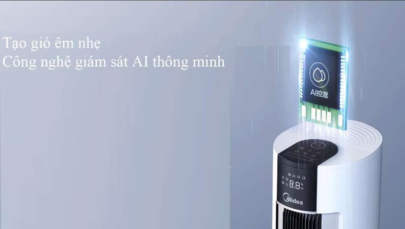 Công nghệ AI thông minh - Quạt điều hòa Midea AC120-18AR
