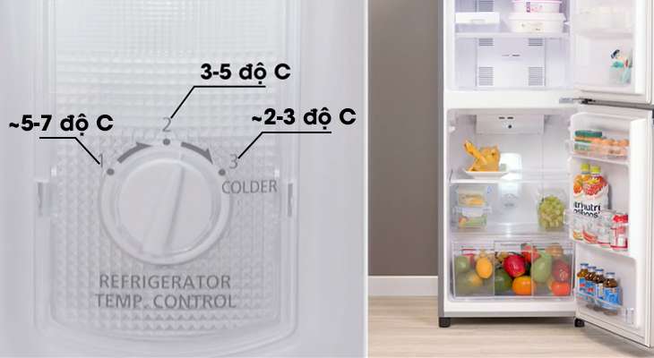 Review tủ lạnh Panasonic Inverter 170 lít NR-BA190PPVN - Nhiệt độ