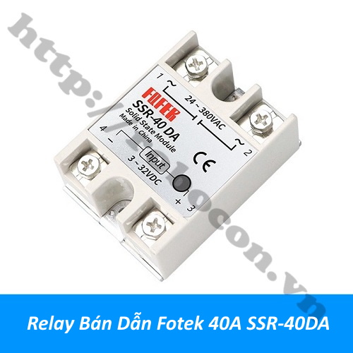 Relay Bán Dẫn Fotek 40A SSR-40DA 