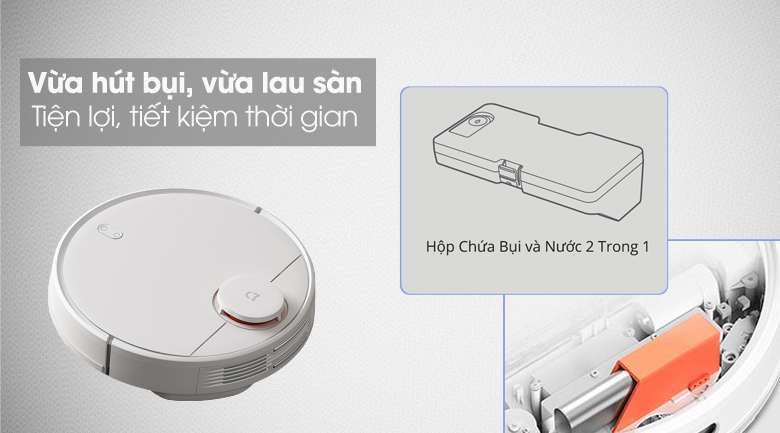 Dùng hộp chứa bụi - Robot hút bụi Xiaomi Vacuum Mop Pro SKV4110GL