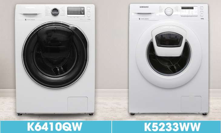 So sánh máy giặt Samsung AddWash Inverter 9kg K6410QW và K5233WW