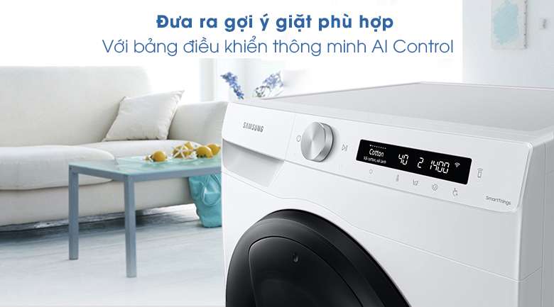 Máy giặt Samsung Addwash Inverter 8.5kg WW85T554DAW/SV - Bảng điều khiển thông minh