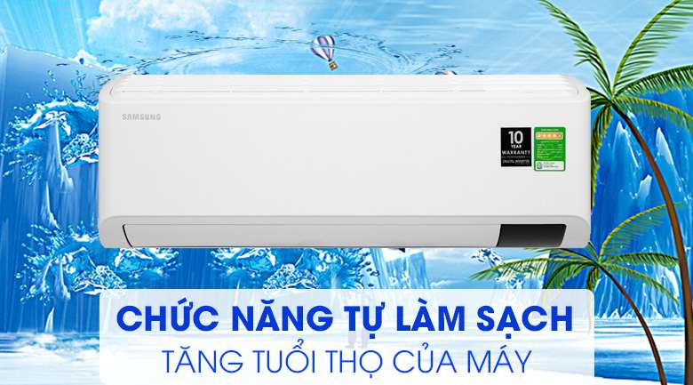 Máy lạnh Samsung Inverter 1 HP AR10TYHYCWKNSV-Độ bền cao, vận hành hiệu quả nhờ chức năng tự làm sạch